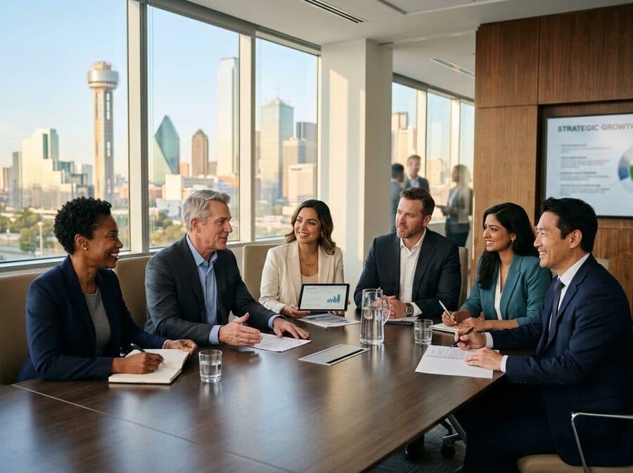A working session in a boardroom
